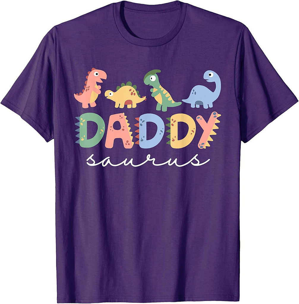 Daddysaurus T Rex Dinosaur Daddy Saurus Father's Day T-Shirt
