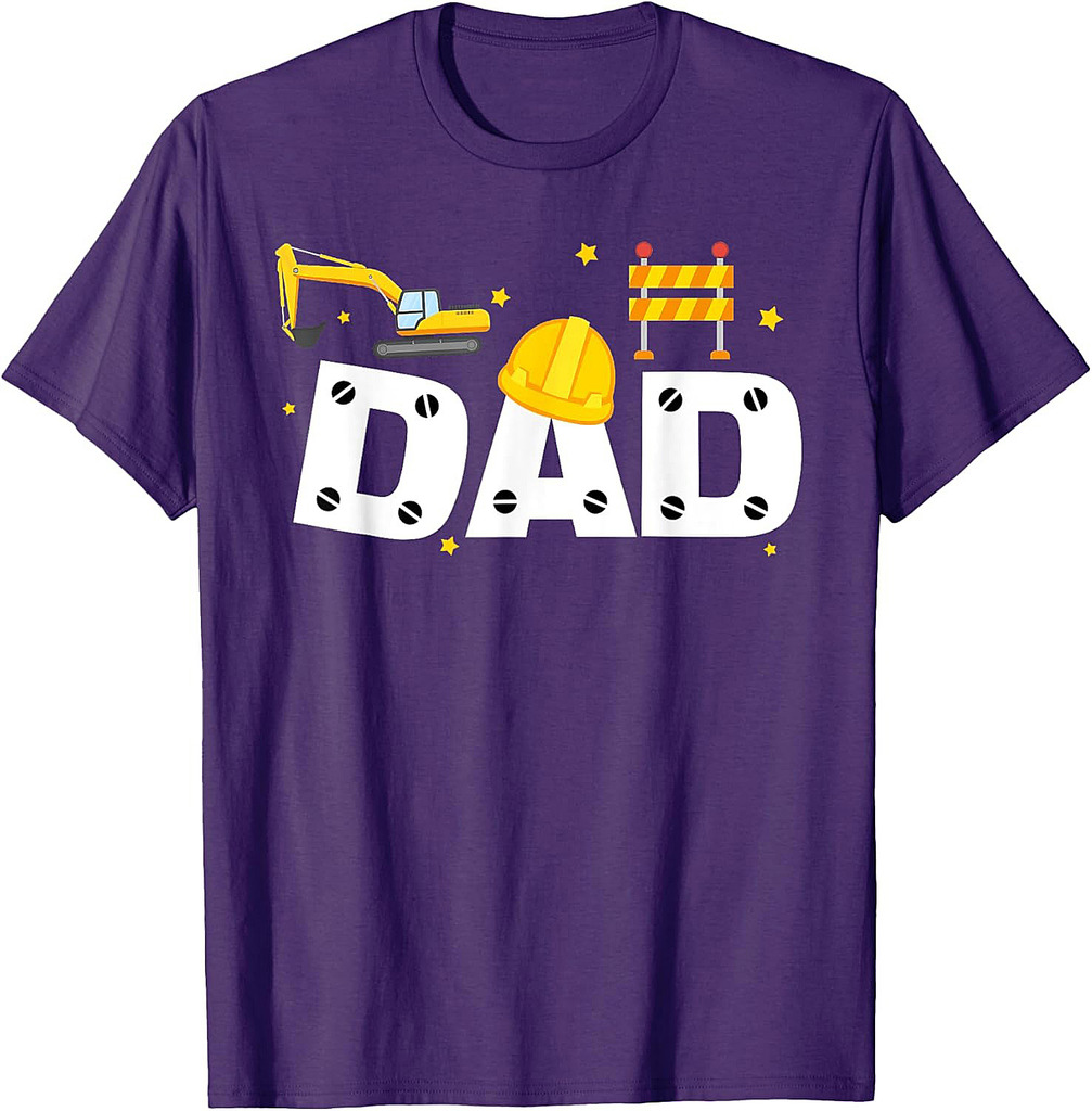 Father's Day Construction Dad Gift From Son Wife Birthday T-Shirt