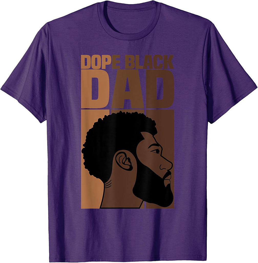 Dope Black Dad Melanin Pride Father's Day Dope Black Father T-Shirt