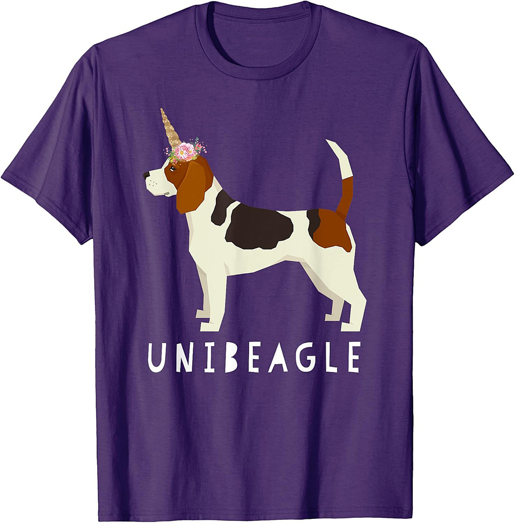 Unibeagle! Funny Beagle & Unicorn Dog TShirt T-Shirt for Men Women