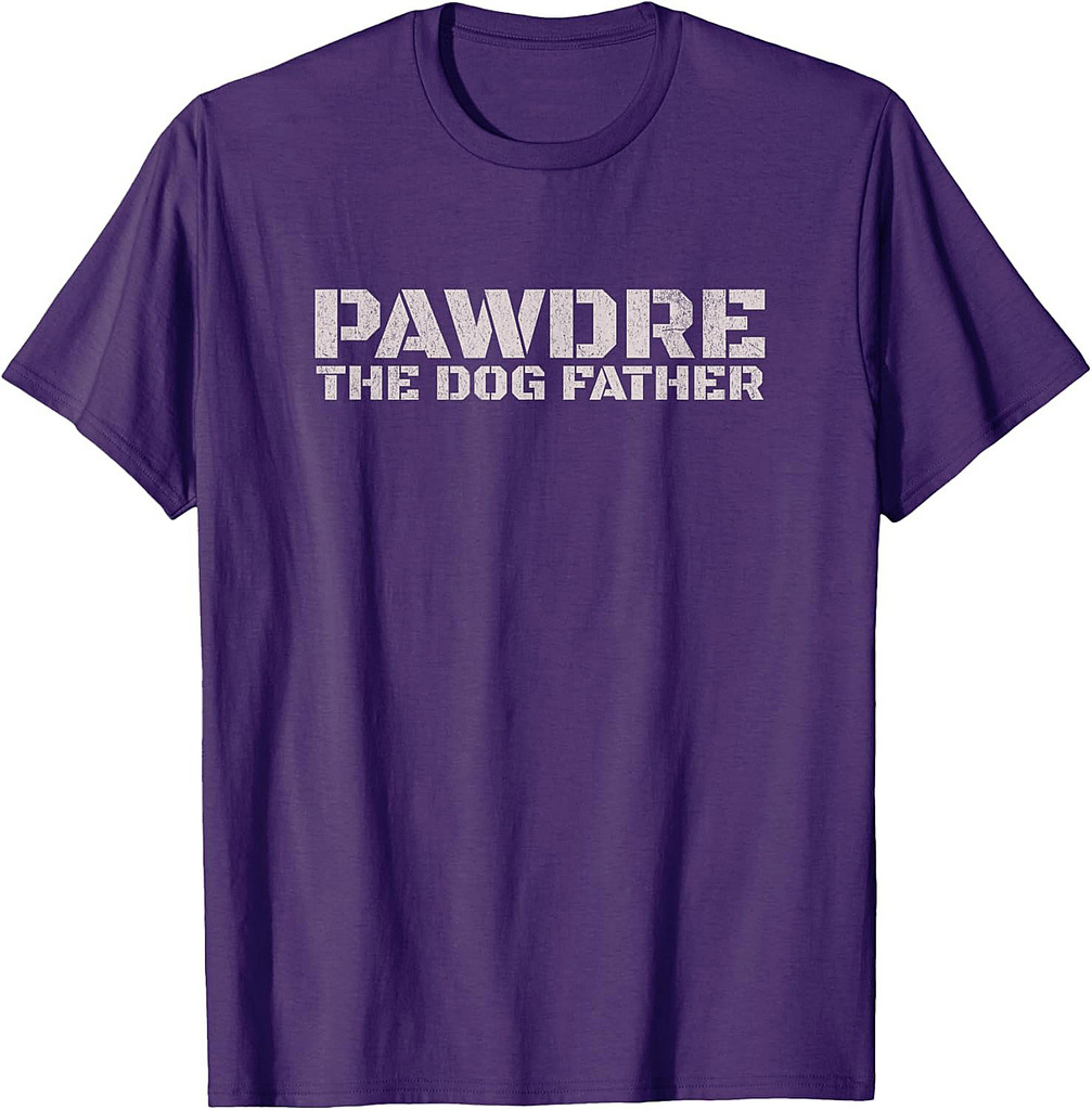 PAWDRE, The Dog Father, Dog Dad Christmas and Fathers Day Men T-Shirt