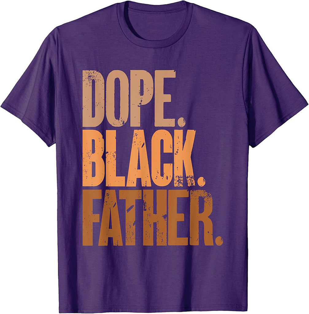Black Dad Dope Black Father Fathers Day T-Shirt