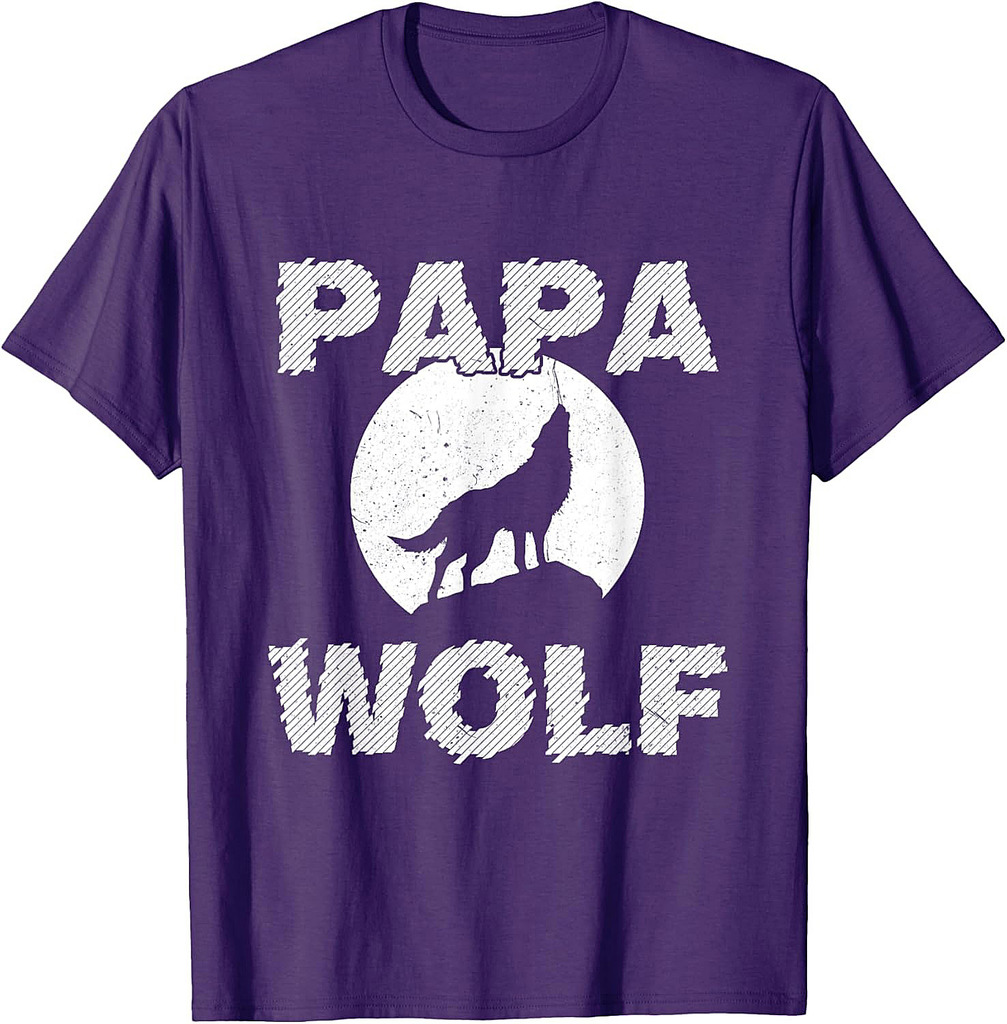 Dad Wolf Wolves Funny Father Dad Father's Day Gift Idea T-Shirt