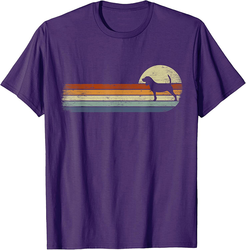 Beagle Dog Lover Gifts Retro Vintage Silhouette T-Shirt