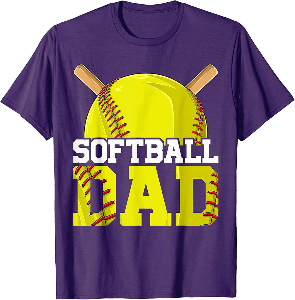 Softball Dad Hobby Lover Player Softballer Softball Father T-Shirt