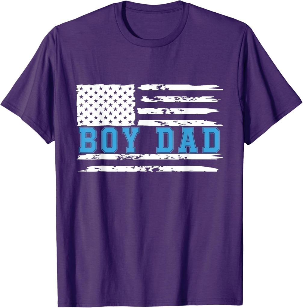 Boy Dad Proud Dad Of Boy Father of Boy Shirt For Dad US Flag T-Shirt