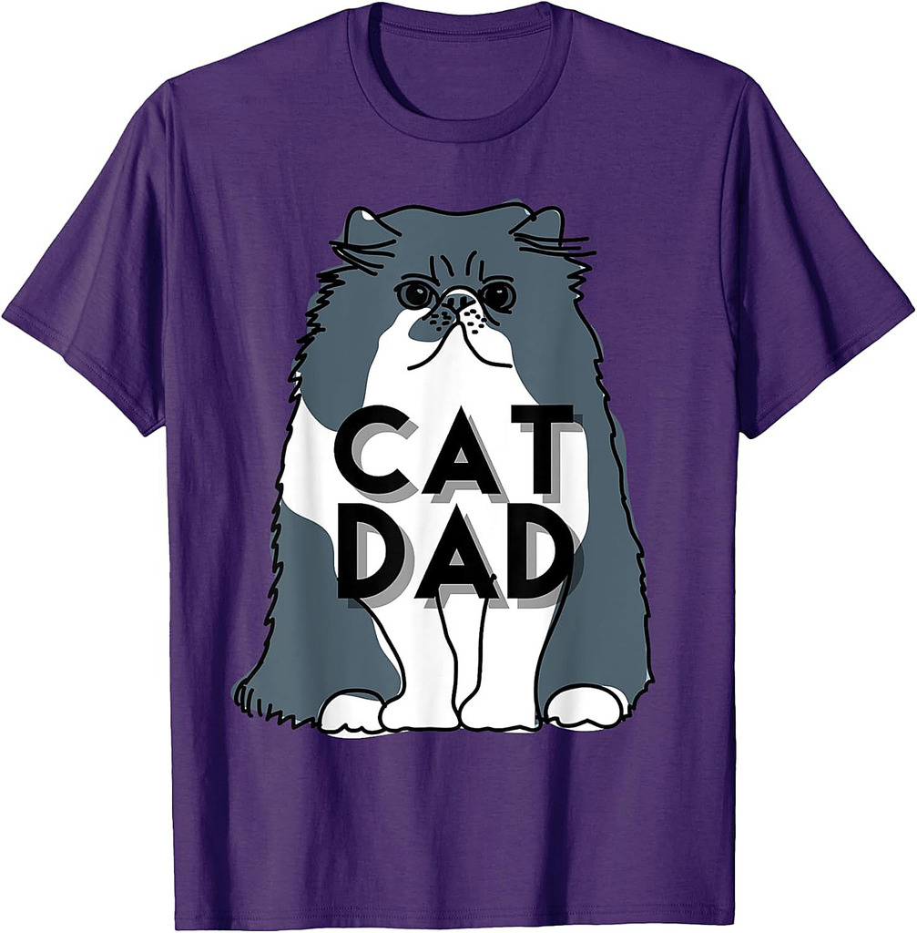 Best Cat Dad T-Shirt Funny Gift Men Fathers Day T-Shirt