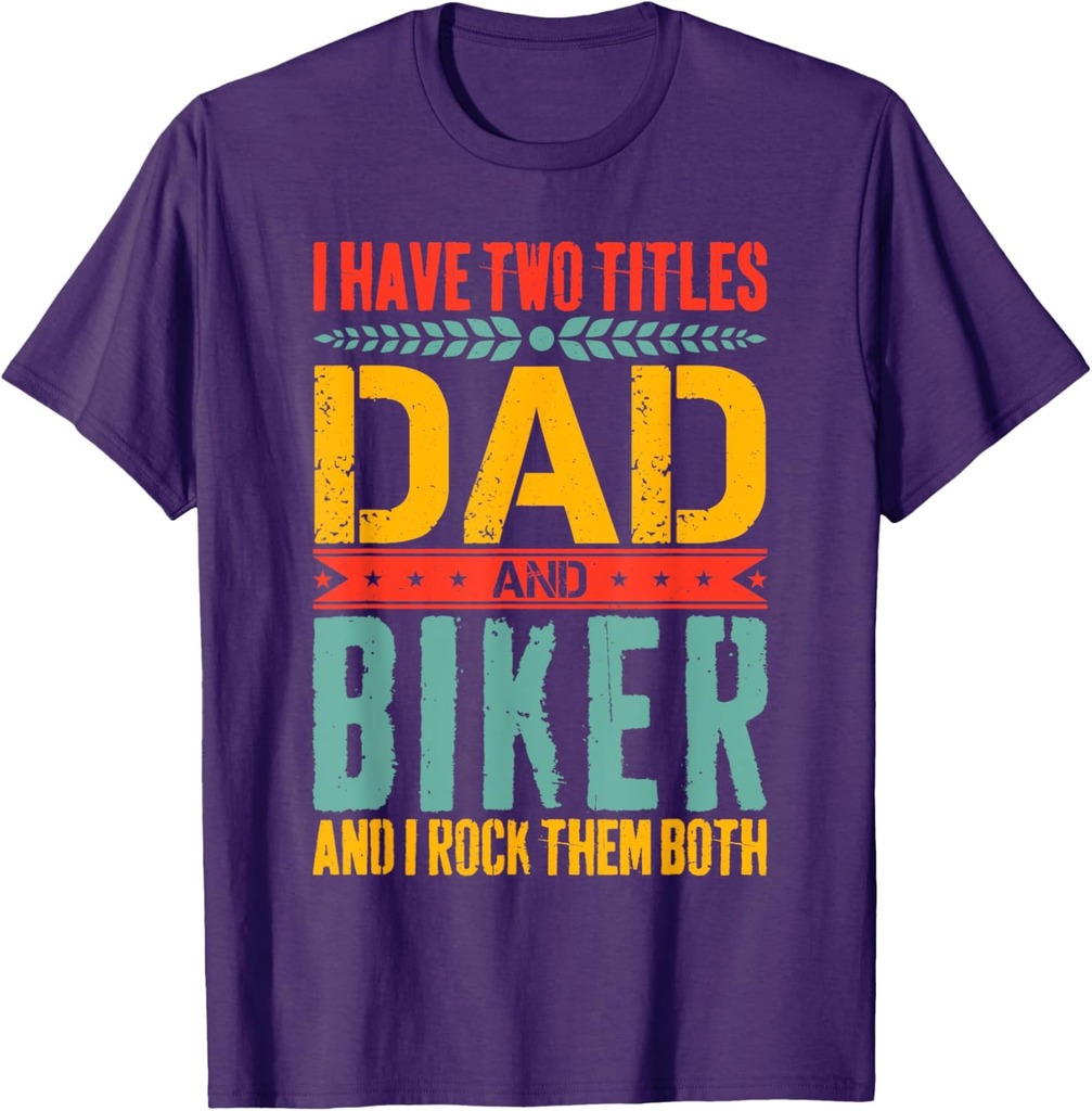 Biker Dad Motorcycle Design Father Day For Rider Dad T-Shirt