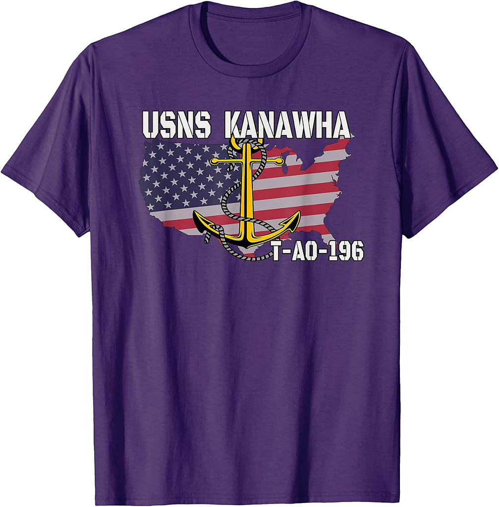 USNS Kanawha T-AO-196 Replenishment Oiler Ship Veterans Day T-Shirt