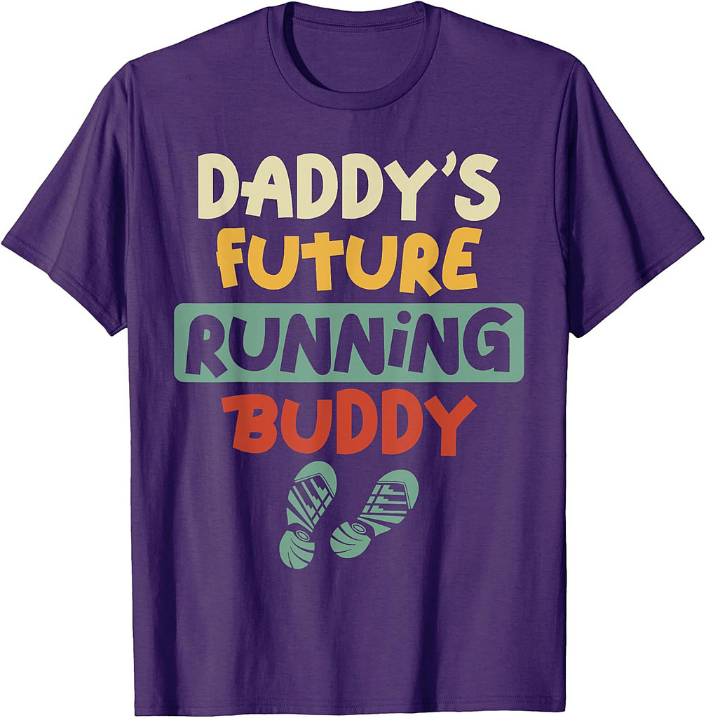 Running Runner Half Marathon Dad Father Son Daughter Daddy's T-Shirt
