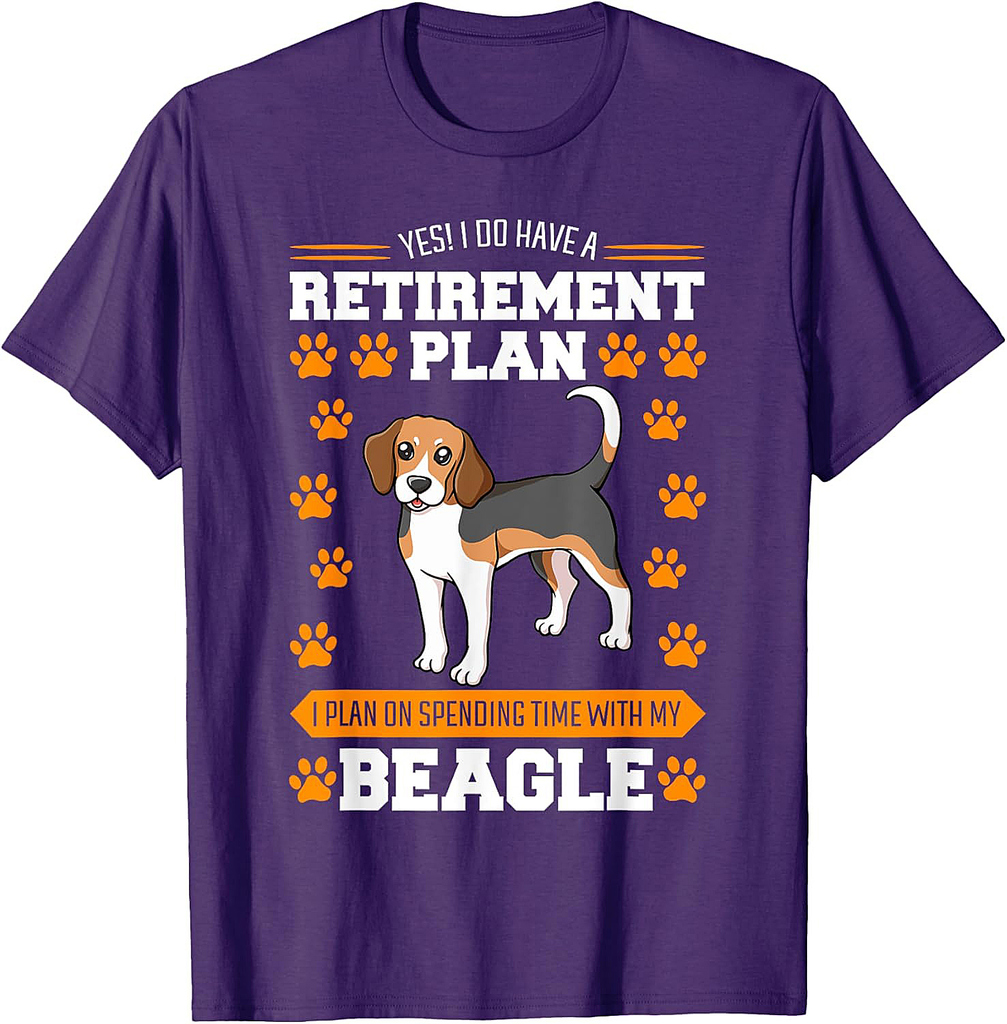 Beagle Retired Breeder Dog Hunting Hare Retirement Plan T-Shirt