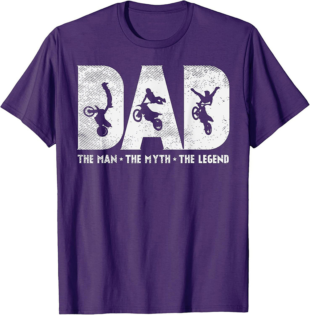 Motocross Dad Man Myth Legend Dirt Bike Motorcycle Race Father Gift T-Shirt