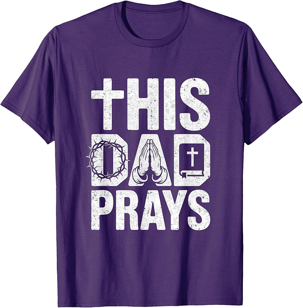 This Dad Pray Religious Vintage Father's Day Christian Daddy T-Shirt
