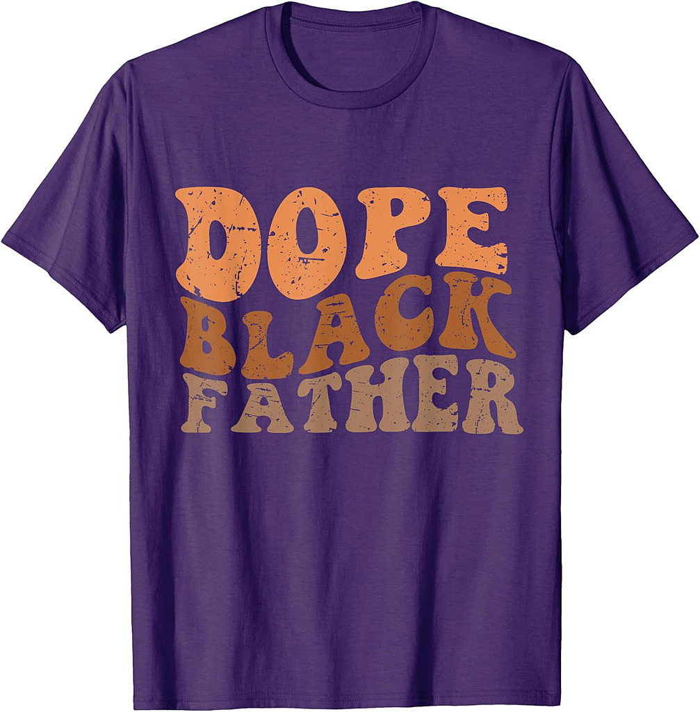 Black Dad Dope Black Father Fathers Day T-Shirt
