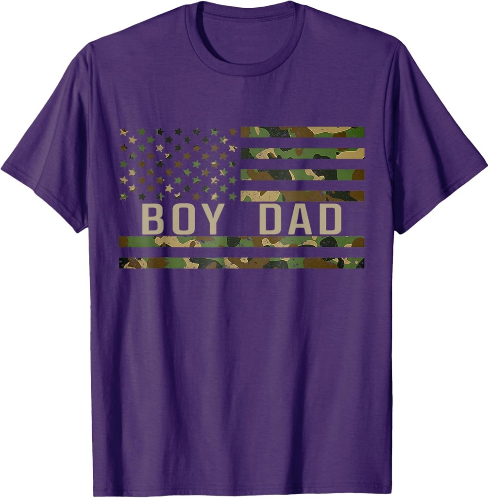Boy Dad Proud Dad Of Boy Fathers Day Shirt For Dad US Flag T-Shirt