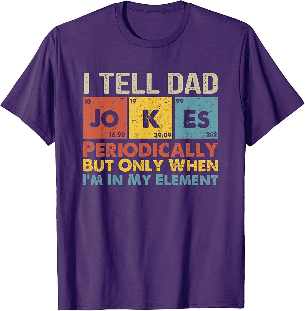 I Tell Dad Jokes Periodically Element Vintage Father's Day T-Shirt
