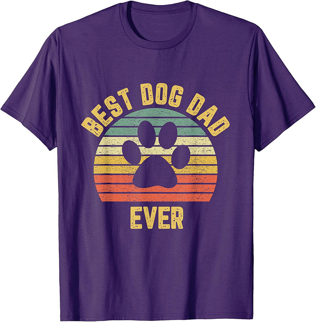Vintage Dog Dad Cool Father's Day Gift Retro T-Shirt