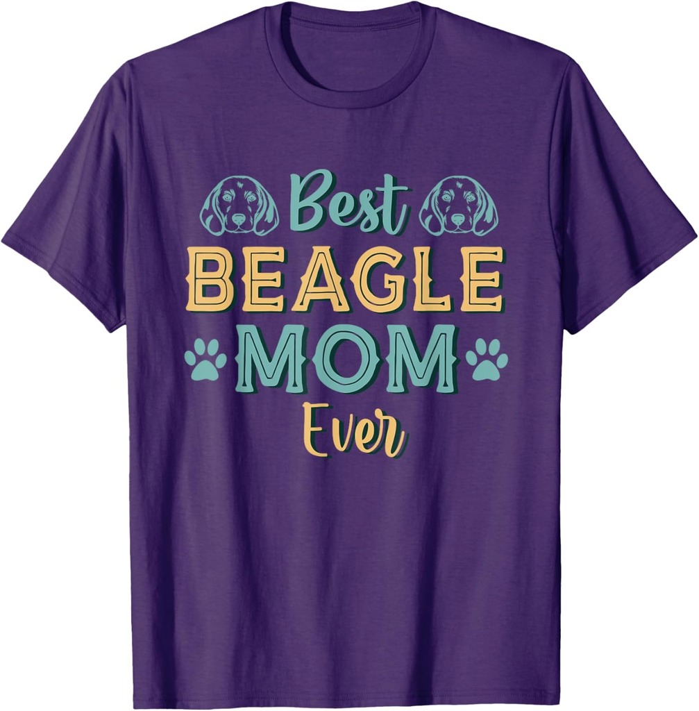 Best Beagle Mom Ever Beagle Dog Mom Vintage T-Shirt