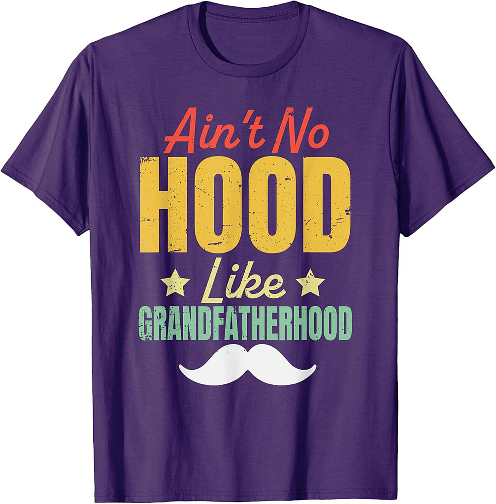 Grandpa & Son Ain't No Hood Like Grandfathehood Father's Day T-Shirt