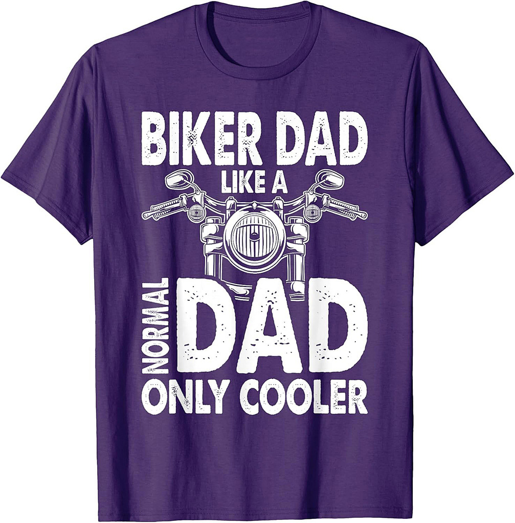 Biker Dad Motorcycle Father's Day Design for Fathers T-Shirt