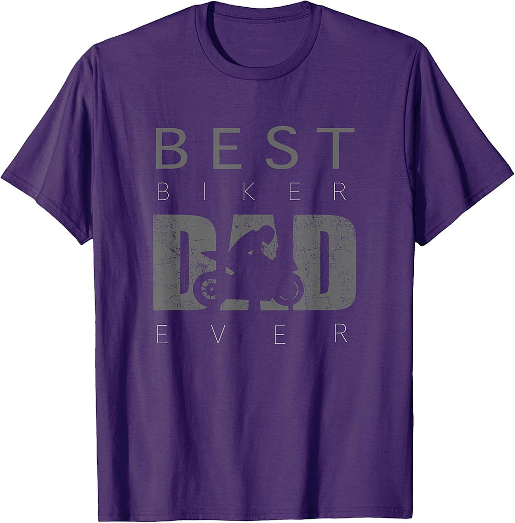 Best Biker Dad Ever Motorcycle Tshirt  Vintage Biker Dad T-Shirt