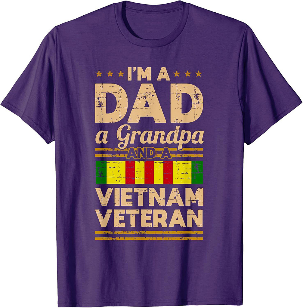 Dad Grandpa Vietnam Veteran Vintage Shirt Men's Gift T-Shirt