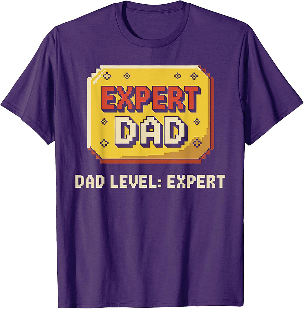 Dad Level Expert Gamer Badge Father's Day T-Shirt