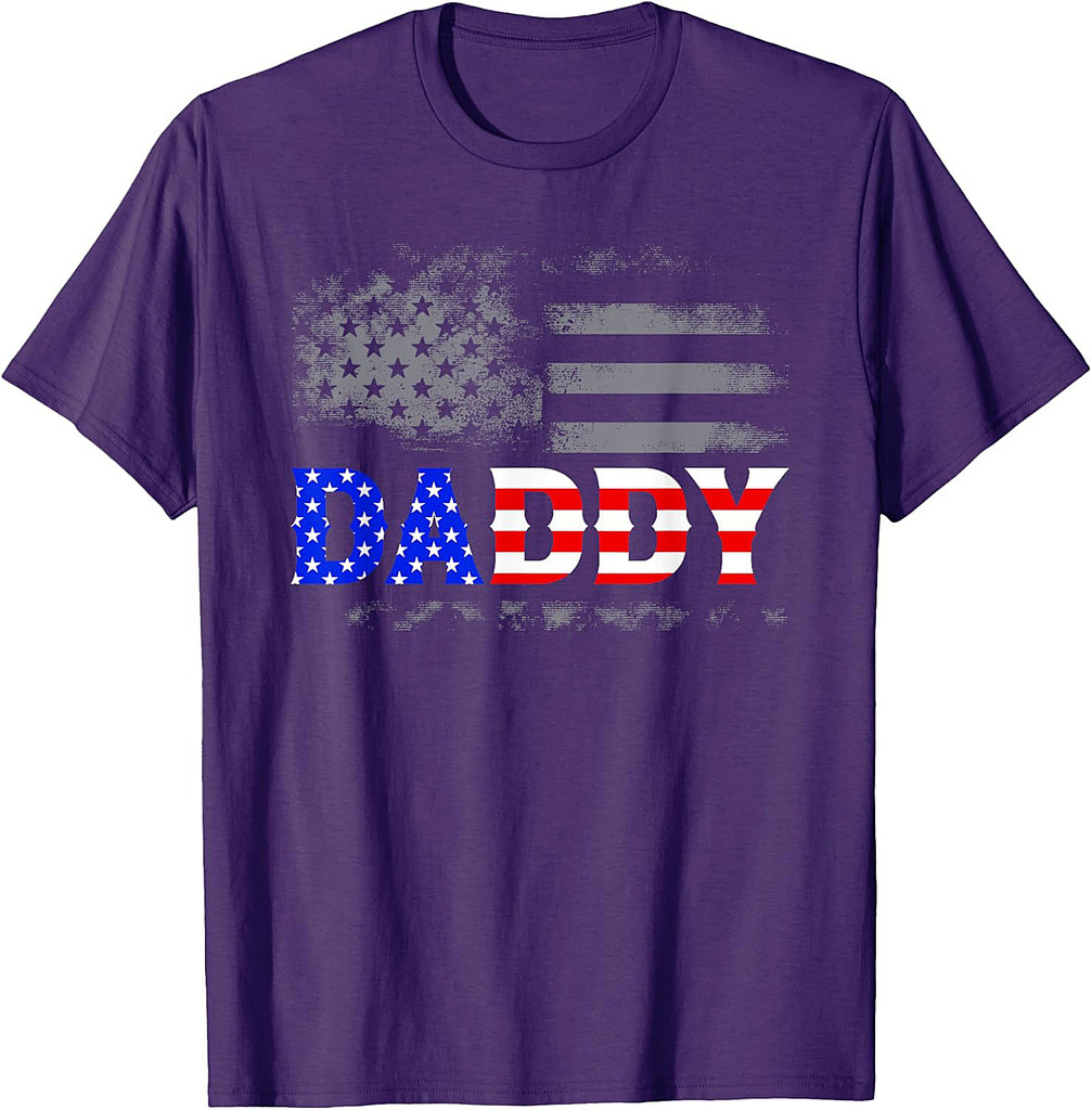 Dad 4th of July American Flag Daddy Dad USA T-Shirt