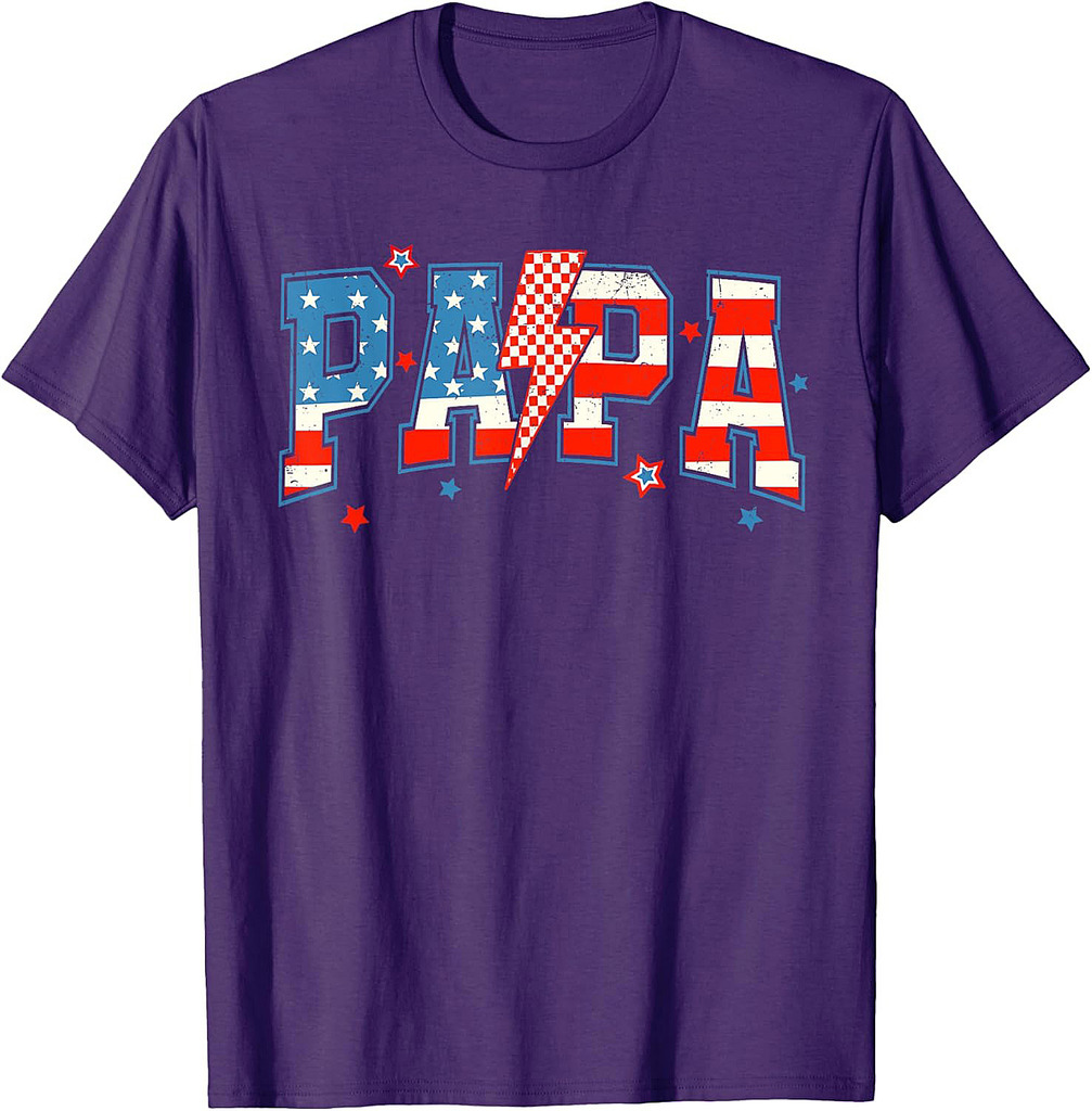 Papa 4th Of July American Patriotic Dad Grandpa Men T-Shirt