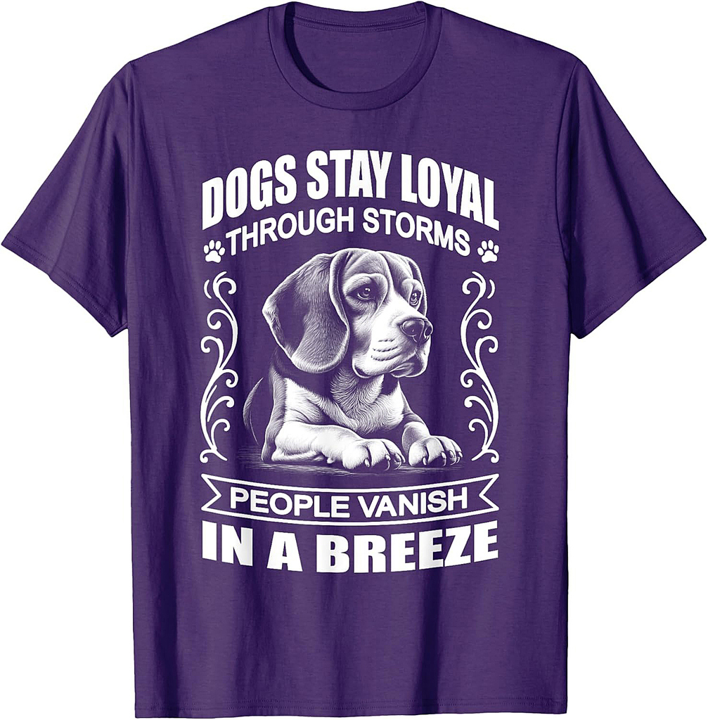 Beagle Dogs Stay Loyal Through Storms T-Shirt
