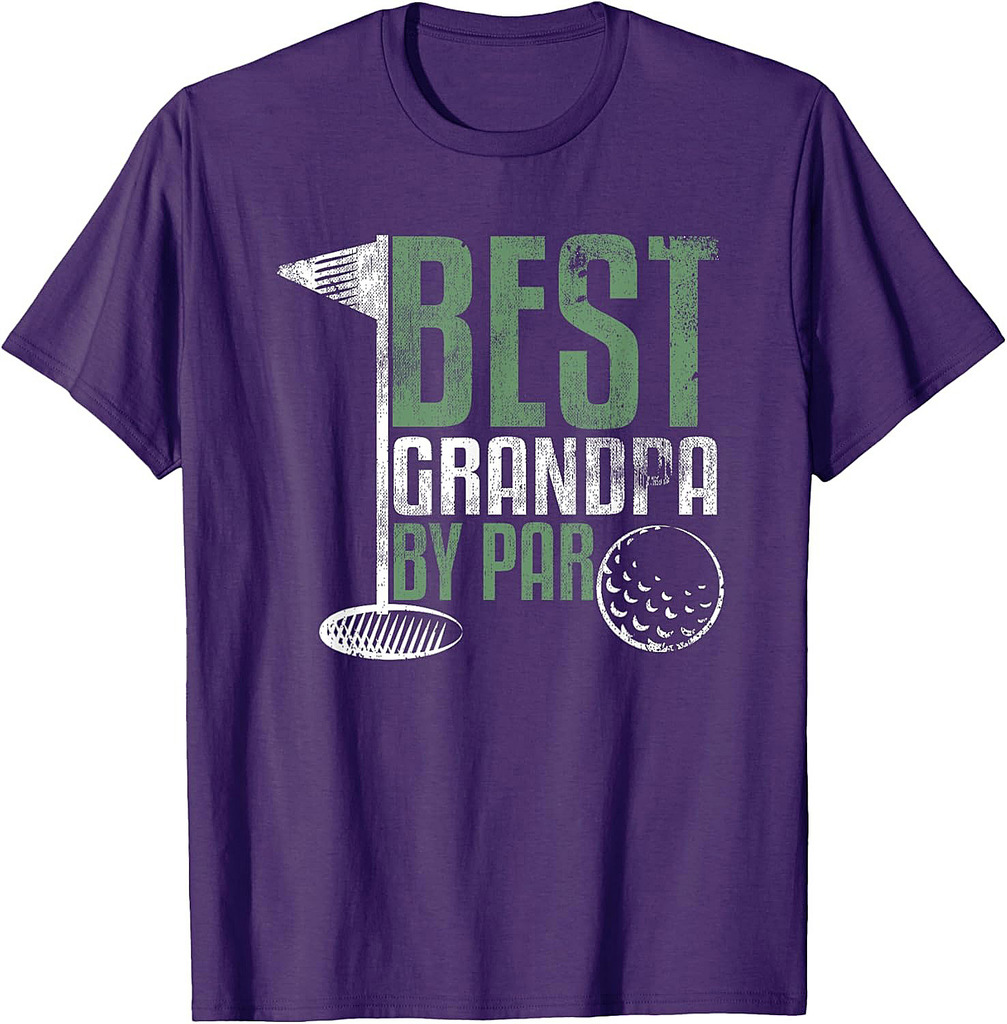 Best Grandpa By Par Father's Day Golf Grandad Golfing Gift T-Shirt