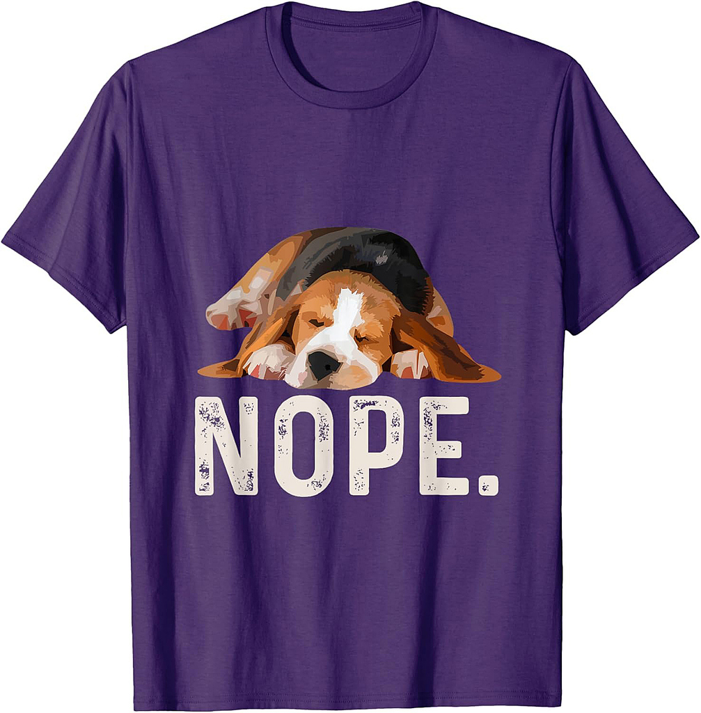 Nope Lazy Beagle Dog Lover Gift T-Shirt T-Shirt