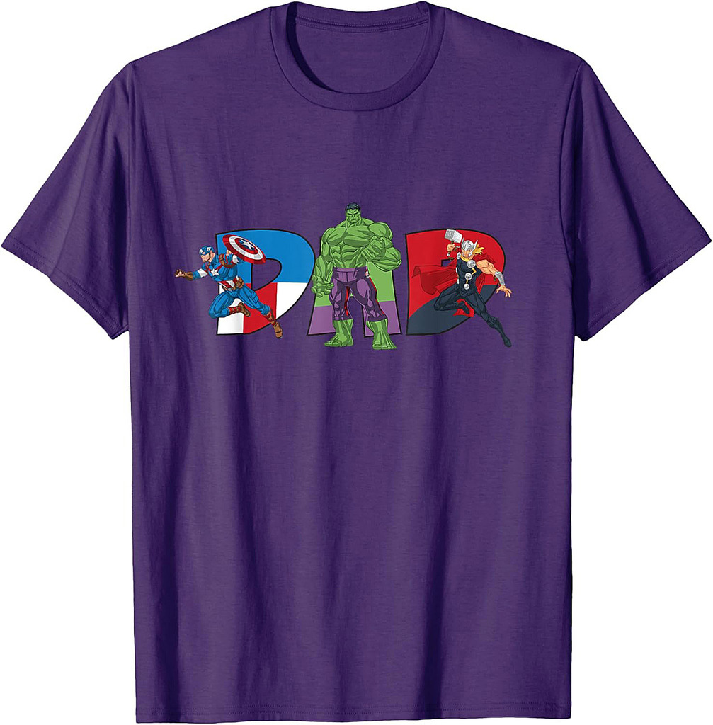 Marvel Avengers Team Dad Father’s Day Family Trip Birthday T-Shirt
