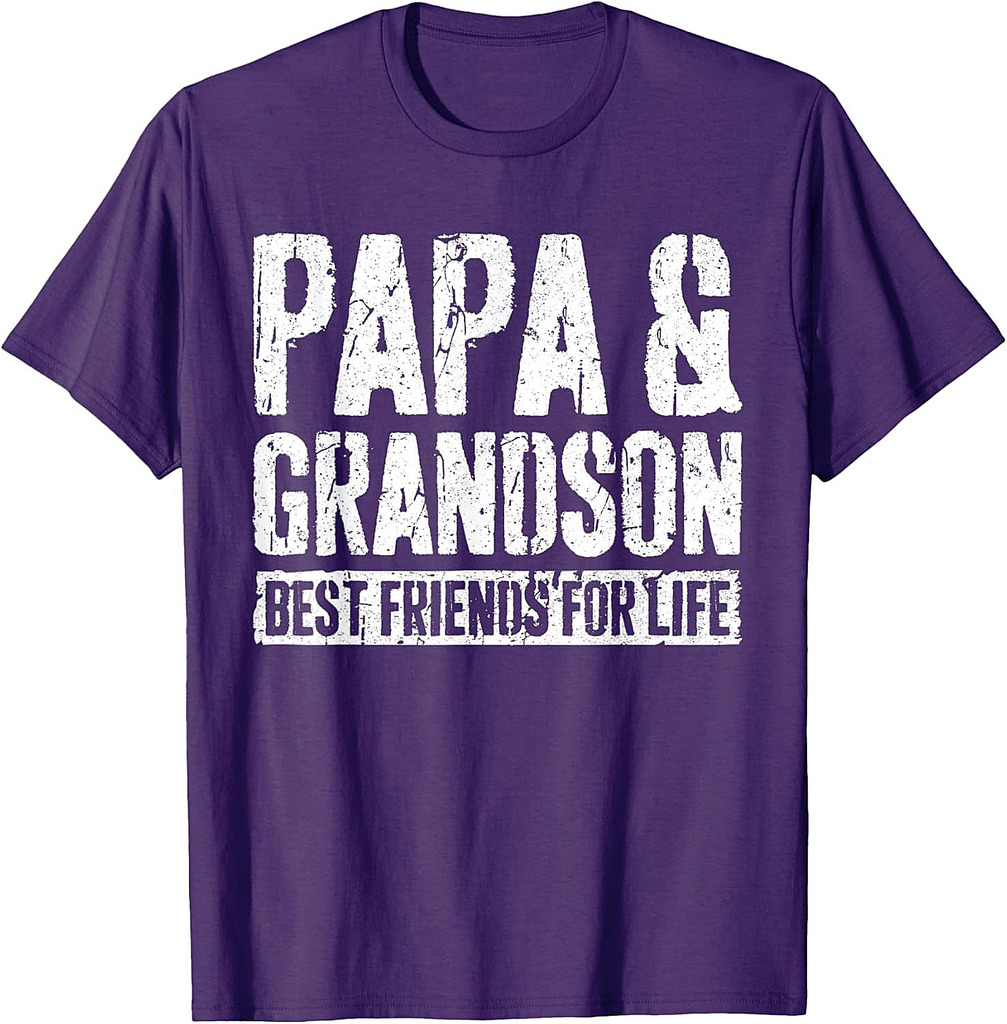 Papa And Grandson Best Friends For Life Shirt Fathers Day T-Shirt