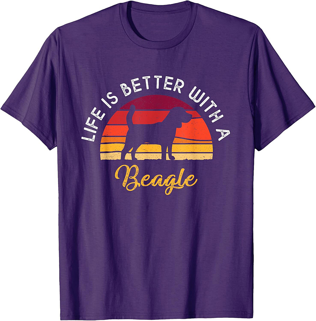 Retro Vintage Life Is Better With A Beagle Lover Shirts T-Shirt