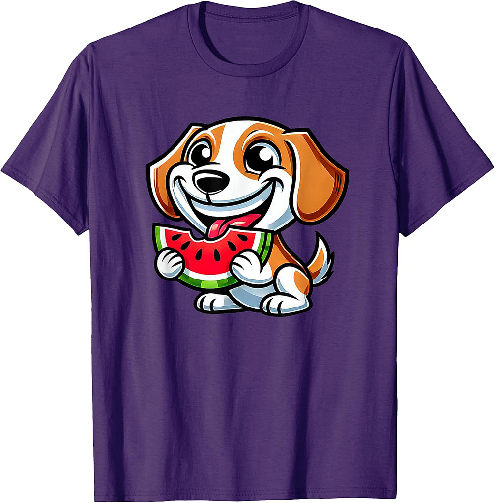 Beagle Watermelon Cute Summer Fruit Dog T-shirt