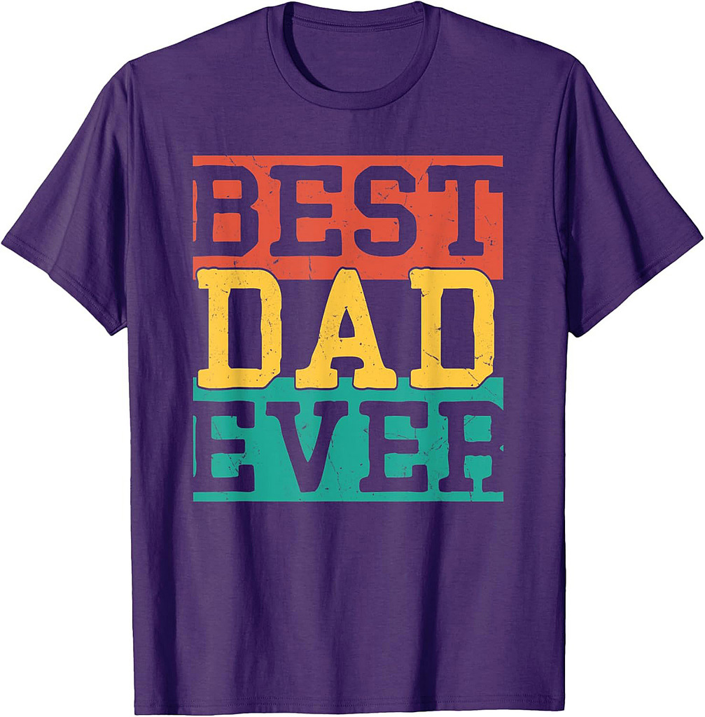 Mens Vintage Best Dad Ever Fathers Day From Daughter Wife T-Shirt