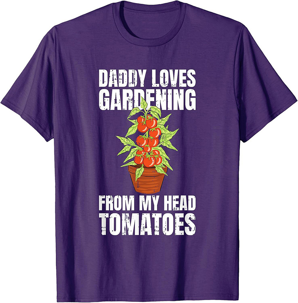 Daddy Loves Gardening Fathers Day Gardener Dad Papa Grandpa T-Shirt