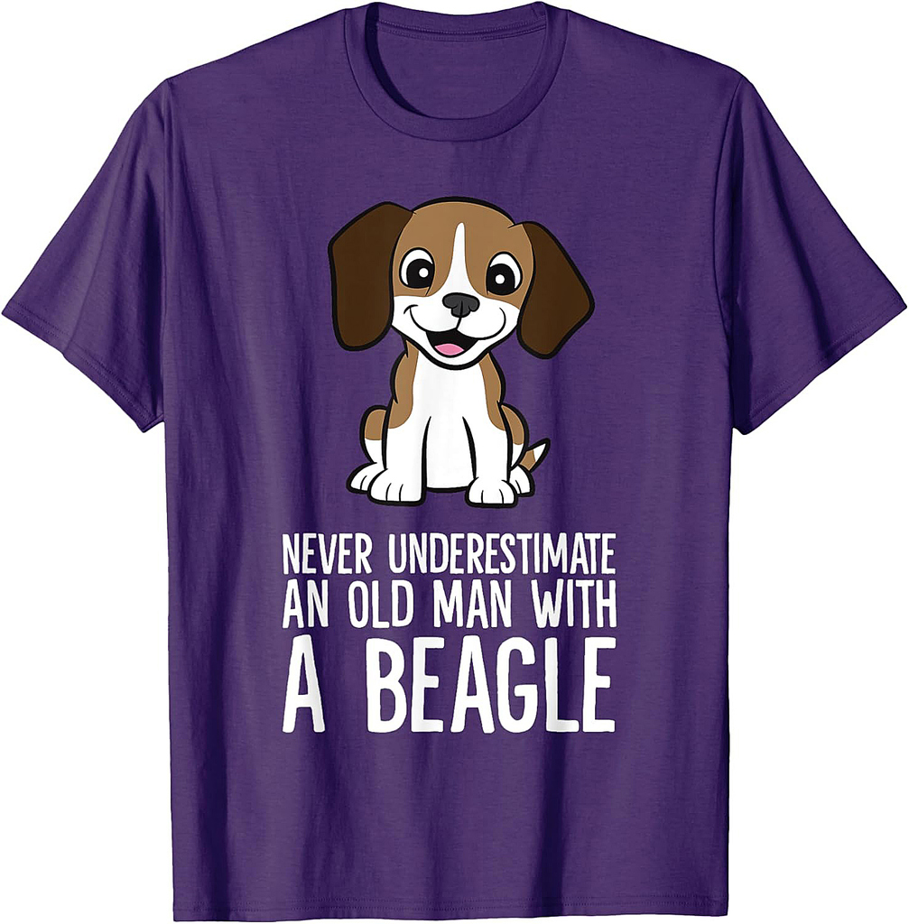 Never Underestimate An Old Man With A Beagle T-Shirt