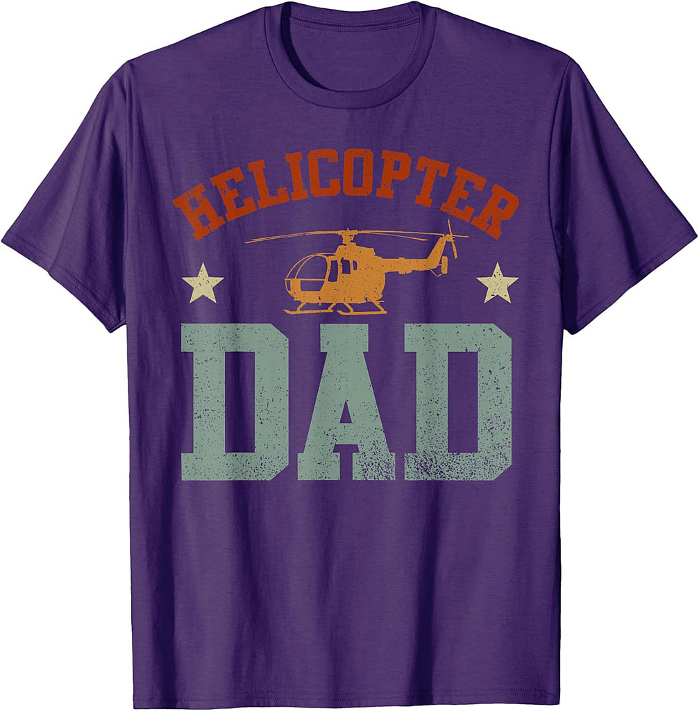 Helicopter Parents Funny Men Pilot Helicopter Dad T-Shirt