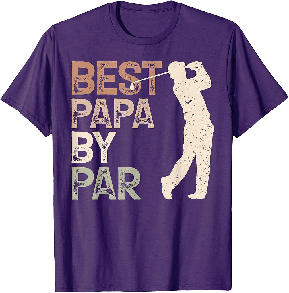 Best Dad By Par Golfing Golf Lover Father's Day Funny Golfer T-Shirt