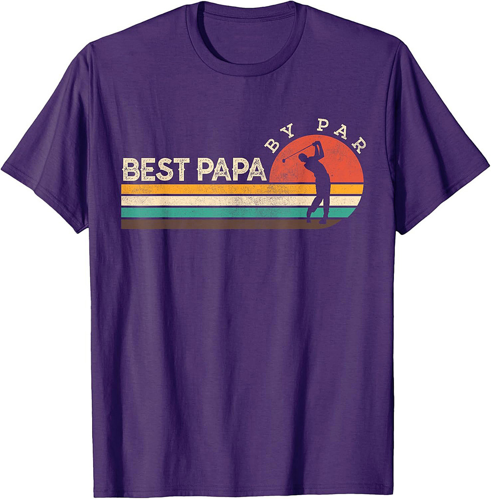 Funny Golf Shirts for Dad Best Papa By Par Fathers Day T-Shirt