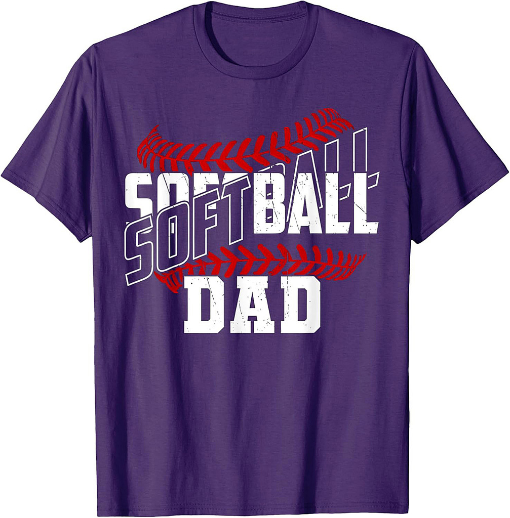 Softball Dad Daddy Softball Sports Lovers Father's Day T-Shirt