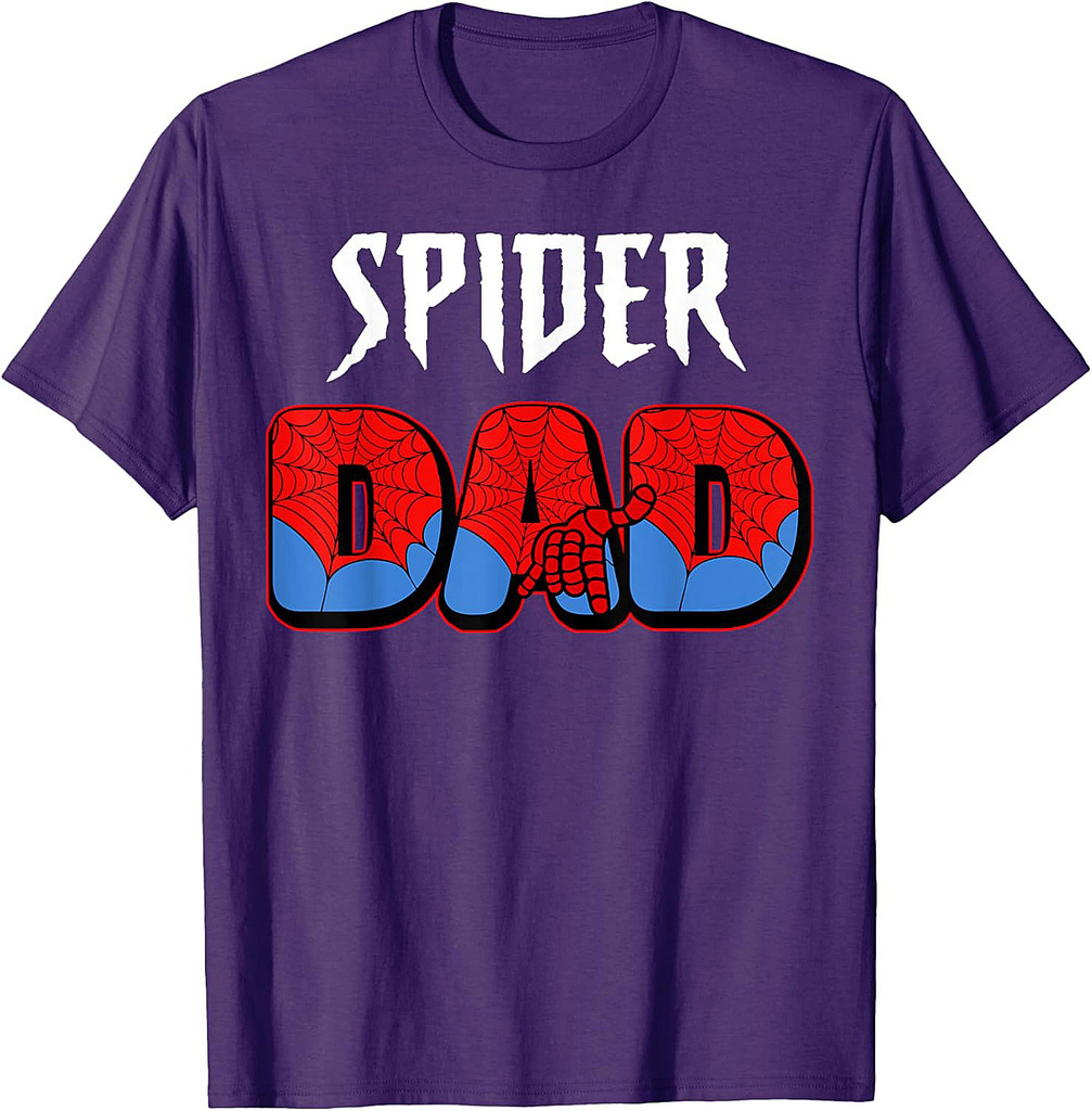 Mens Spider Dad Design Father's Day Matching Family Birthday T-Shirt