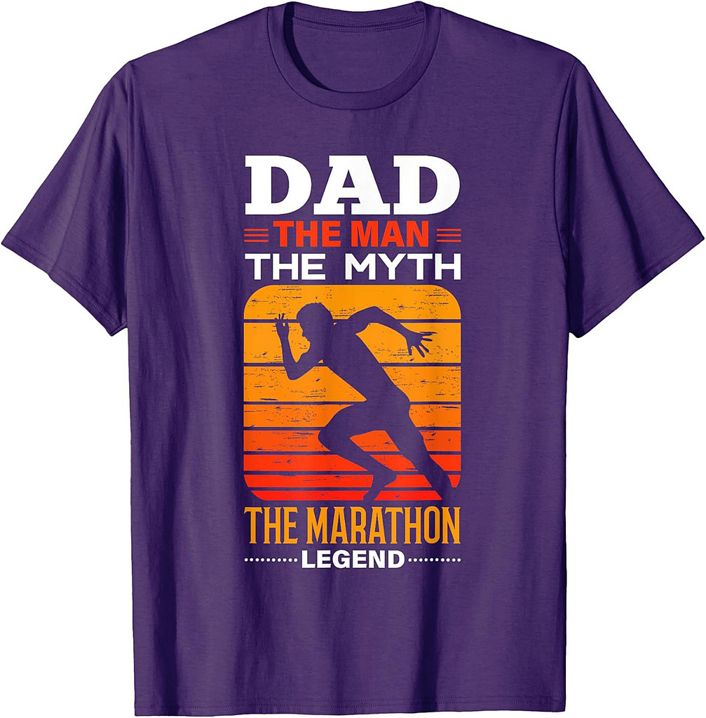 Marathon Dad Shirt Best Marathoner Father Running Dad T-Shirt