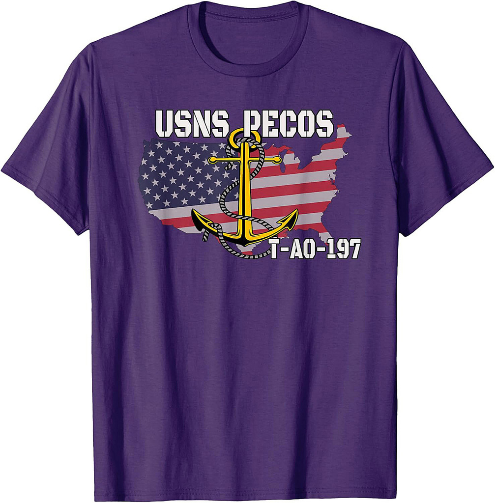 USNS Pecos T-AO-197 Replenishment Oiler Ship Veterans Day T-Shirt