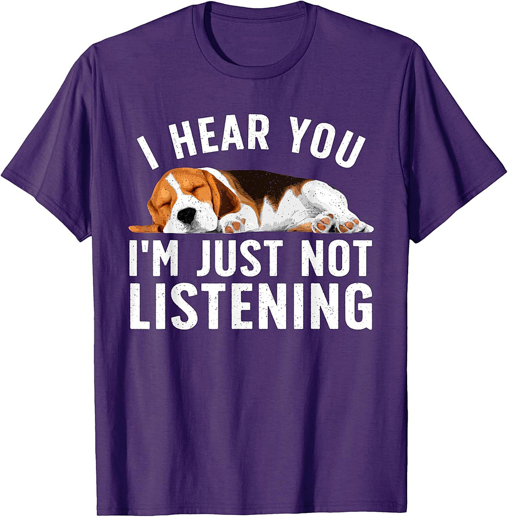 Funny Beagle Design For Men Women Dad Mom Beagle Dog Lovers T-Shirt