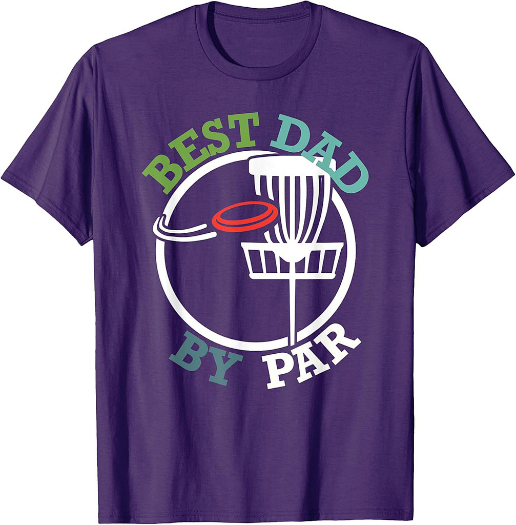 Best Dad By Par Men's Frisbee Golf Father's Day Disc Golf T-Shirt