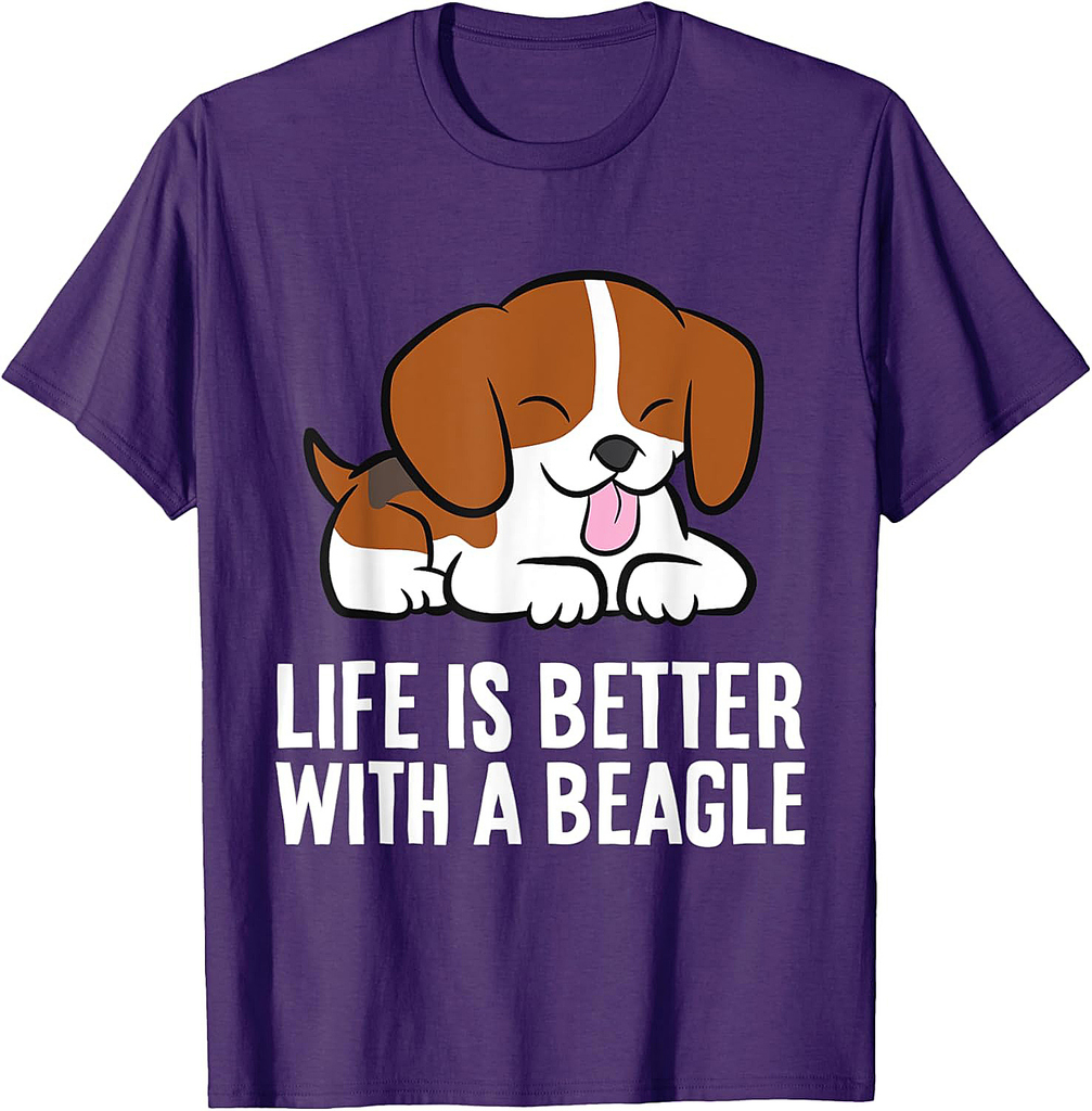 Life Is Better With A Beagle Cute Beagle Puppy T-Shirt