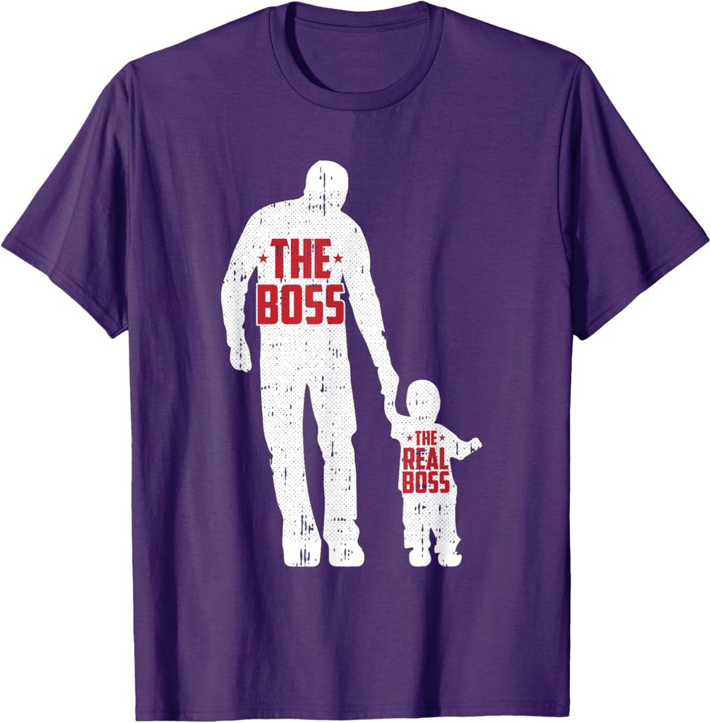 The Boss The Real Boss Fathers Day Dad Son Daughter Matching T-Shirt